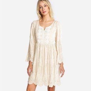 New Johnny Was Sabina Mini Cream Dress Size XS